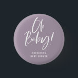 Eenvoudige kalligrafie Genderneutraal Baby shower Ronde Button 3,2 Cm<br><div class="desc">Eenvoudige kalligrafie Gender Neutral Baby shower knop heeft een leuke en moderne kalligrafie op vet,  effen kleuren.</div>