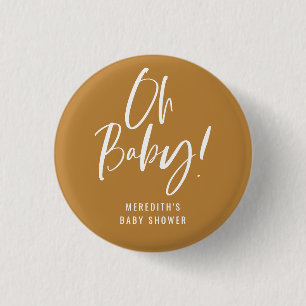 Eenvoudige kalligrafie Genderneutraal Baby shower Ronde Button 3,2 Cm