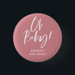 Eenvoudige kalligrafie Genderneutraal Baby shower Ronde Button 3,2 Cm<br><div class="desc">Eenvoudige kalligrafie Gender Neutral Baby shower knop heeft een leuke en moderne kalligrafie op vet,  effen kleuren.</div>