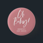 Eenvoudige kalligrafie Genderneutraal Baby shower Ronde Button 3,2 Cm<br><div class="desc">Eenvoudige kalligrafie Gender Neutral Baby shower knop heeft een leuke en moderne kalligrafie op vet,  effen kleuren.</div>