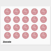 Eenvoudige kalligrafie Genderneutraal Baby shower Ronde Sticker (Vel)