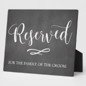 Eenvoudige kalligrafie gereserveerde zitplaats fotoplaat (Zijkant)