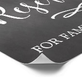 Eenvoudige kalligrafie gereserveerde zitplaats poster (Hoek)