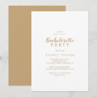 Eenvoudige kalligrafie | Gold Back Bachelorette