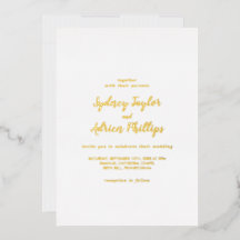 Eenvoudige kalligrafie Gold Back Casual Wedgoud