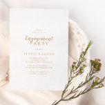 Eenvoudige kalligrafie | Gold Engagement Party Kaart<br><div class="desc">Deze eenvoudige kalligrafie | De uitnodiging van de goudverlovingspartij is perfect voor een elegante gebeurtenis. Het klassieke ontwerp is uitgerust met supergouden en witte typografie met een modern,  minimalistisch gevoel.</div>