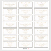 Eenvoudige kalligrafie|Gold Guest-Adresetiketten Sticker (Vel)