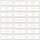 Eenvoudige kalligrafie|Gold Guest-Adresetiketten Sticker (Voorkant)