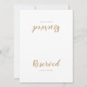 Eenvoudige kalligrafie|Gold Wedding Reserved Sign (Voorkant)