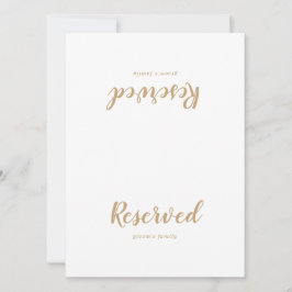 Eenvoudige kalligrafie|Gold Wedding Reserved Sign