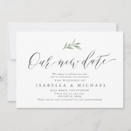 Eenvoudige kalligrafie groen bespaart de nieuwe da kaart