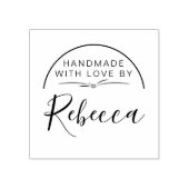Eenvoudige kalligrafie handgemaakt met liefde door rubberstempel (Afrduk)