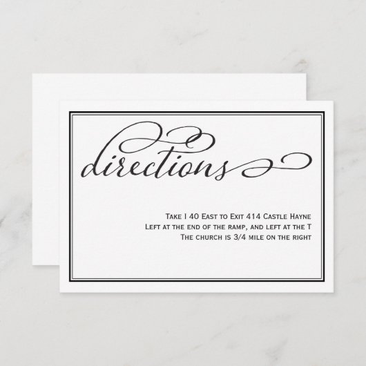 Eenvoudige kalligrafie-handleiding voor weduwschap informatiekaartje (Voorkant / Achterkant)