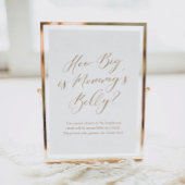 Eenvoudige kalligrafie Hoe groot is mama's Belly G Poster