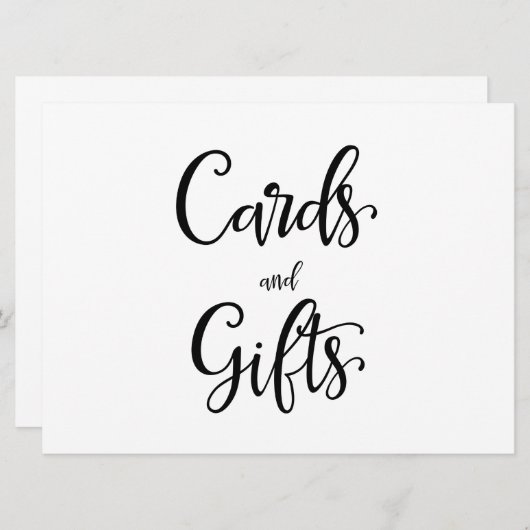 Eenvoudige kalligrafie | Kaarten en geschenken (Voorkant / Achterkant)