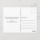 Eenvoudige kalligrafie Kerstmis Briefkaart (Achterkant)