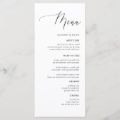 Eenvoudige kalligrafie landelijke huwelijksmenu's menu (Voorkant)