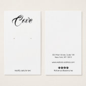 Eenvoudige kalligrafie lettertype dat juwelen verd visitekaartje (Voorkant /achterkant)