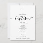 Eenvoudige kalligrafie Manuscript Baptisme Christe Kaart (Voorkant)