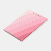 Eenvoudige kalligrafie met retro strepen - roze ro post-it® notes (Schuin)