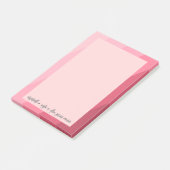 Eenvoudige kalligrafie met retro strepen - roze ro post-it® notes (Schuin)