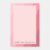 Eenvoudige kalligrafie met retro strepen - roze ro post-it® notes (Voorkant)