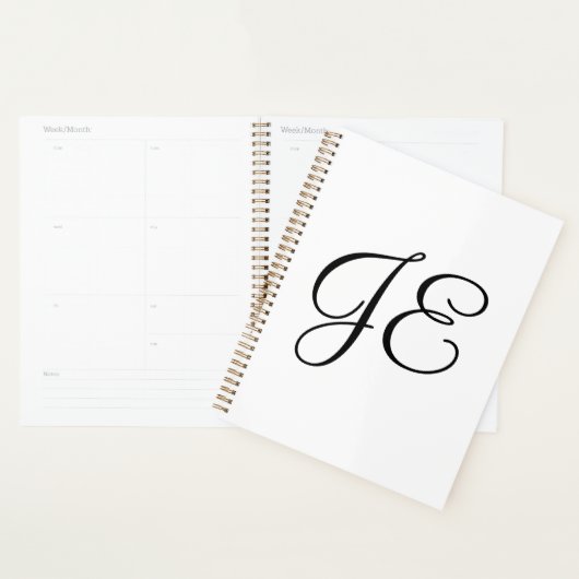 eenvoudige kalligrafie minimale monogram logo voeg planner (Display)