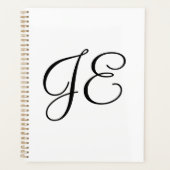 eenvoudige kalligrafie minimale monogram logo voeg planner (Voorkant)