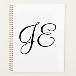 eenvoudige kalligrafie minimale monogram logo voeg planner