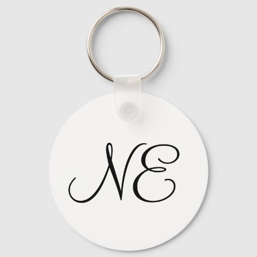 eenvoudige kalligrafie minimale monogram logo voeg sleutelhanger (Voorkant)