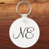 eenvoudige kalligrafie minimale monogram logo voeg sleutelhanger (Voorkant)