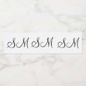 eenvoudige kalligrafie minimale monogram logo voeg waterfles etiket (Enkel label)