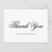 Eenvoudige kalligrafie Modern Business Briefkaart (Voorkant)