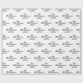 Eenvoudige kalligrafie Moderne Elegant Custom Cadeaupapier (Vlak)