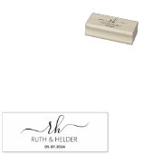 Eenvoudige kalligrafie monogram Logo Rubberstempel (Gestempeld)