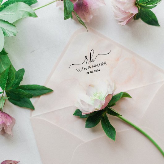 Eenvoudige kalligrafie monogram Logo Rubberstempel