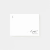 Eenvoudige kalligrafie Monogram zwart-wit Post-it® Notes (Voorkant)