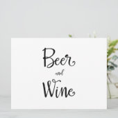 Eenvoudige kalligrafie | Ontvangstbord voor bier e Kaart (Staand voorkant)