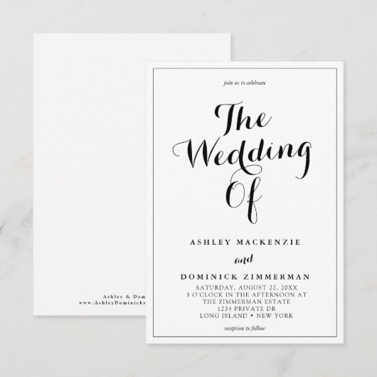 Eenvoudige kalligrafie over het donkere en witte r kaart (Voorkant / Achterkant)