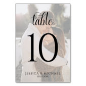 Eenvoudige Kalligrafie Overlay Foto Sla de datum o Kaart (Voorkant)