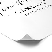 Eenvoudige kalligrafie Raad hoeveel Baby shower Poster (Hoek)