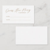 Eenvoudige kalligrafie Raad hoeveel Snoepjes er zi Informatiekaartje (Voorkant / Achterkant)