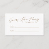 Eenvoudige kalligrafie Raad hoeveel Snoepjes er zi Informatiekaartje (Voorkant)