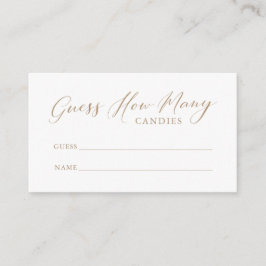 Eenvoudige kalligrafie Raad hoeveel Snoepjes er zi Informatiekaartje