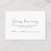 Eenvoudige kalligrafie Raad hoeveel spel Kaart Visitekaartje (Voorkant)