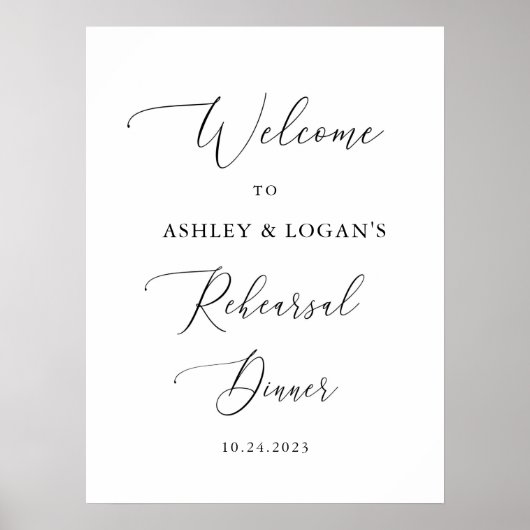 Eenvoudige kalligrafie repetitie - binnenste welko poster (Voorkant)
