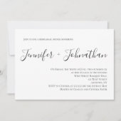 Eenvoudige kalligrafie repetitie diner uitnodiging (Voorkant)