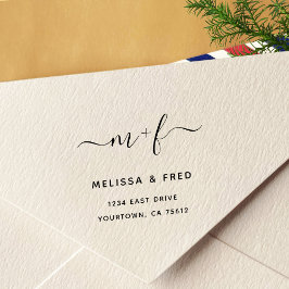 Eenvoudige kalligrafie Retouradres Zelfinkingstadi Zelfinktende Stempel