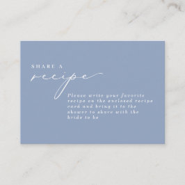 Eenvoudige kalligrafie, robuust blauw Vrijgezellen Informatiekaartje