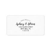 Eenvoudige kalligrafie RSVP-adreslabel Etiket (Voorkant)